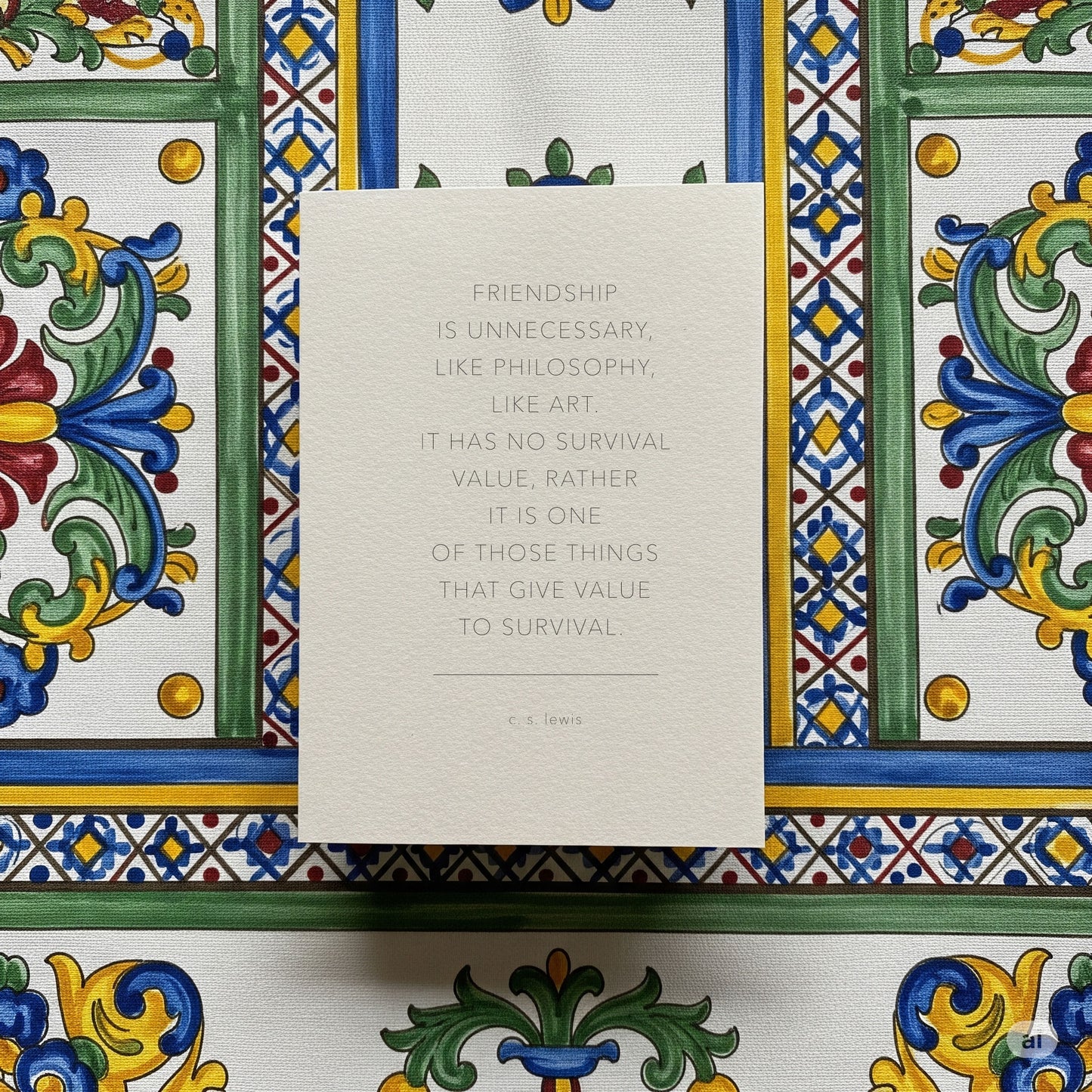 Friendship Is Unnecessary - Blank Card