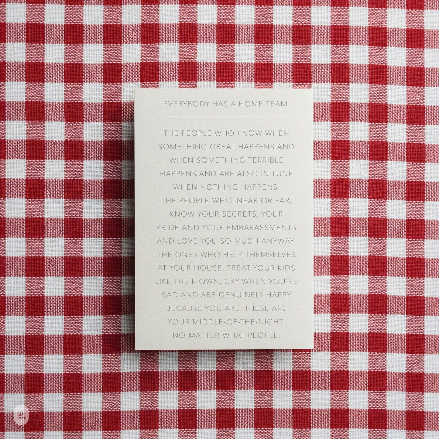 Home Team - Blank Card