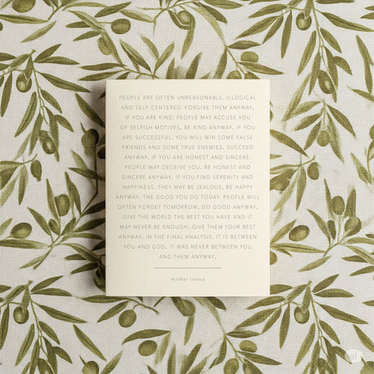 Mother Teresa Quote - Blank Card